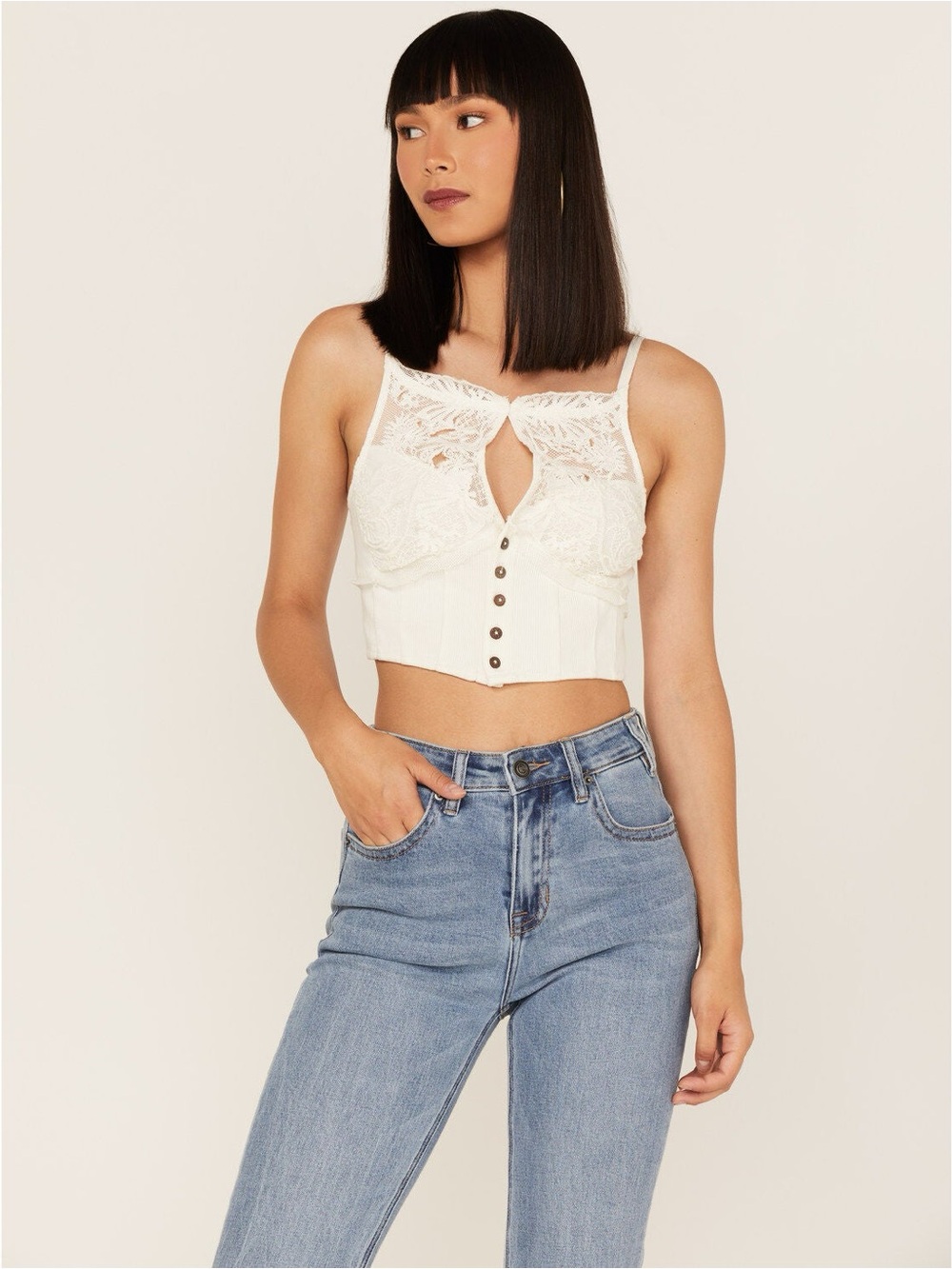 Free People Have My Heart Cropped Tank Top